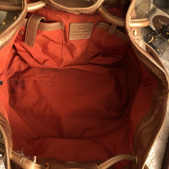 Cole Haan  gold / tan mixed media card case goes with bag shown in pics - Picture 4 of 6